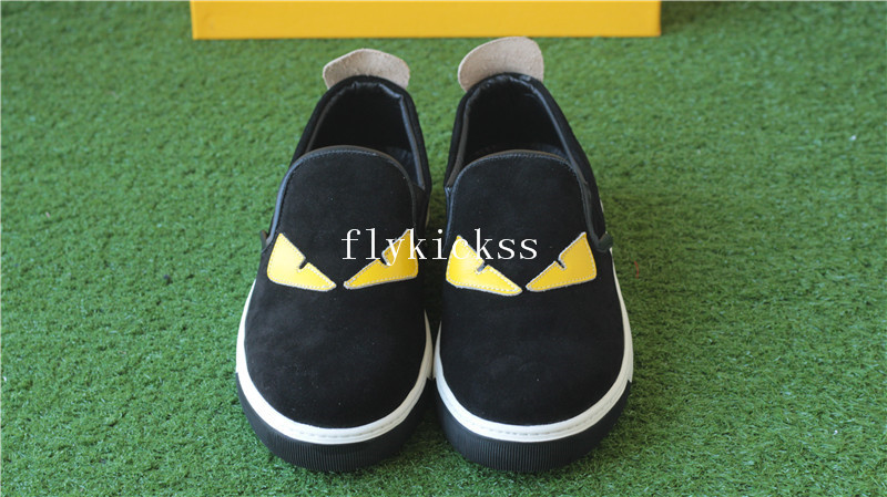 Fendi Spikes Sneaker Low Black Yellow Eye